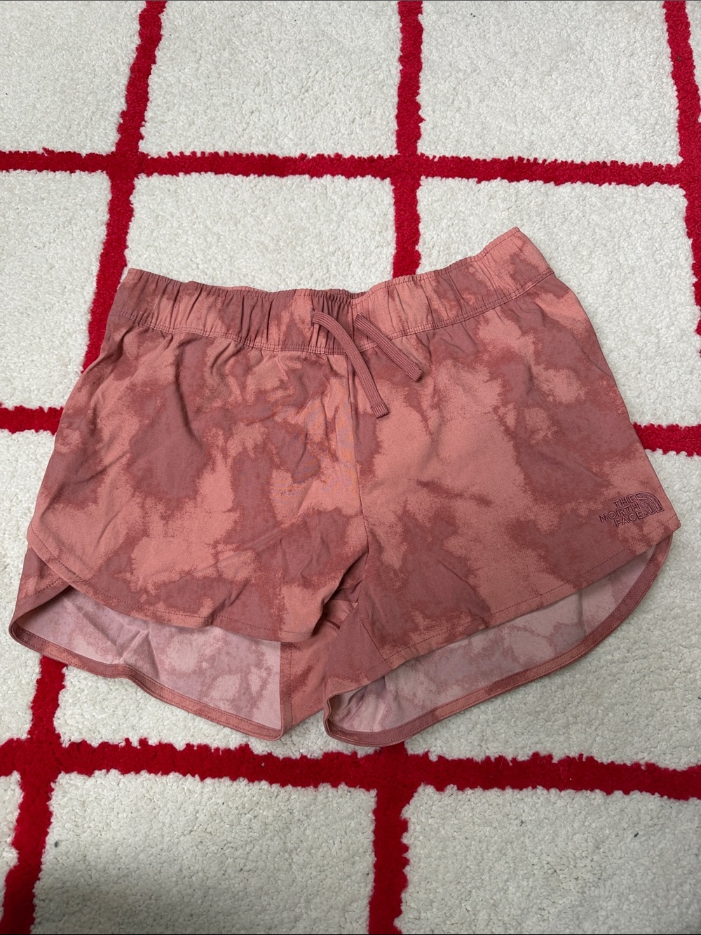 The North Face Women’s Coral Pink Tie-Dye Athletic Shorts